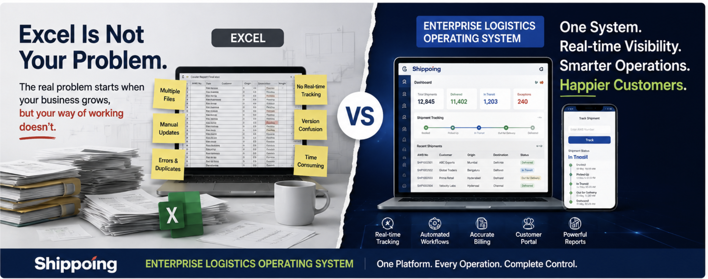 Excel vs courier management software for efficient courier operations and shipment management